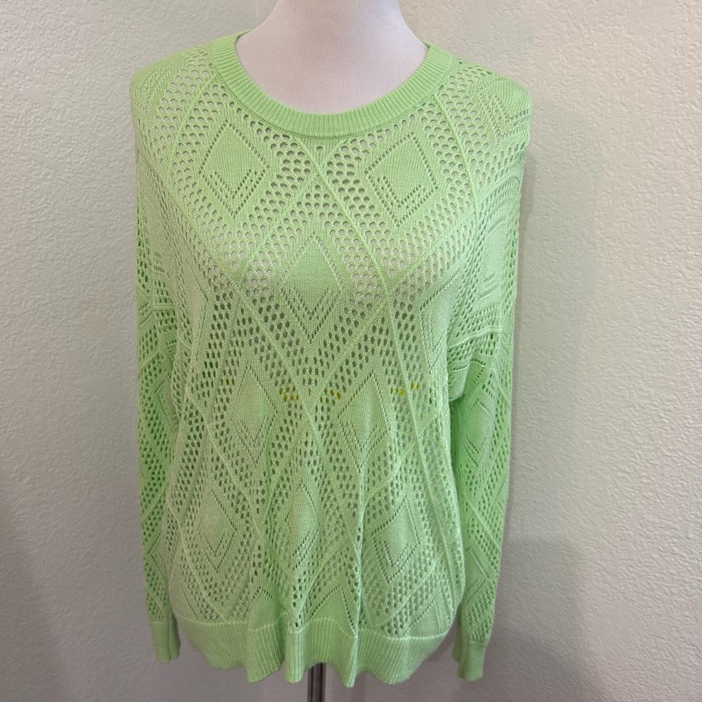 Torrid Neon Green Knit Cut Out Sweater